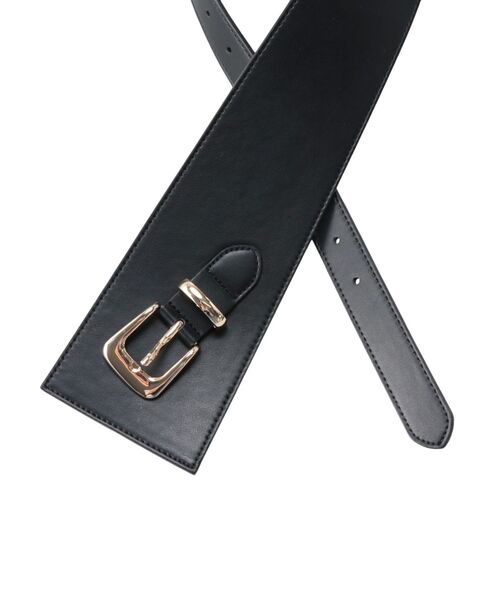 LAGUNAMOON（ラグナムーン）の「メタルループワイドスリムベルト（ベルト・レディース・ブラウン/ブラック・FREE）」の4枚目の写真