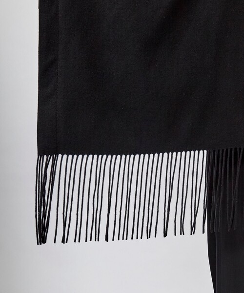 UJOH/ウジョー】Asymmetry Fringe Cape/アシンメトリーフリンジケープ