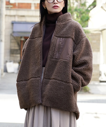 zootie（ズーティー）の「【着ぶくれしにくいgoodなバランス】 Good-Balance ボアアウター［ハイネックジャケット］（ブルゾン）」