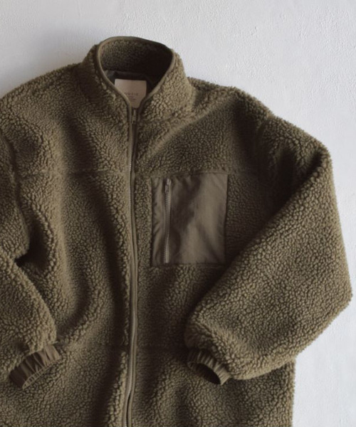 zootie（ズーティー）の「【着ぶくれしにくいgoodなバランス】 Good-Balance ボアアウター［ハイネックジャケット］（ブルゾン・レディース・アイボリー/カーキ/ブラウン・フリー）」の21枚目の写真