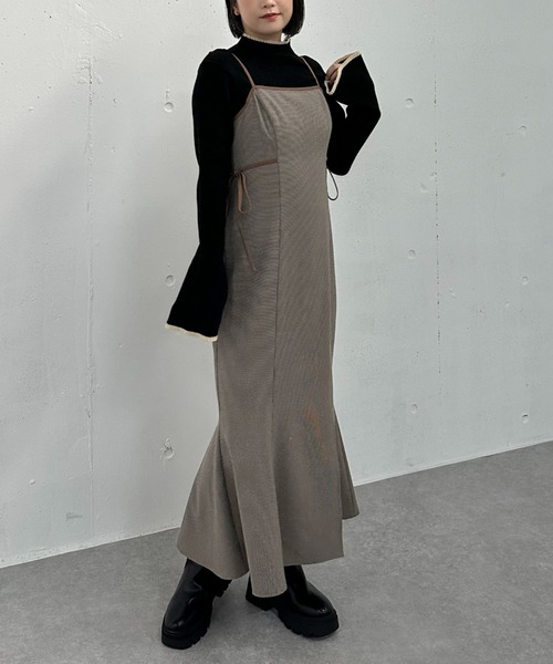 archives（アルシーヴ）の「’パイピングマーメイドキャミワンピース’（ワンピース・レディース・ブラック/モカ/ブラウン・MEDIUM）」の5枚目の写真