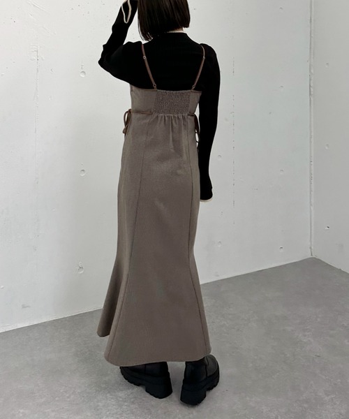 archives（アルシーヴ）の「’パイピングマーメイドキャミワンピース’（ワンピース・レディース・ブラック/モカ/ブラウン・MEDIUM）」の6枚目の写真