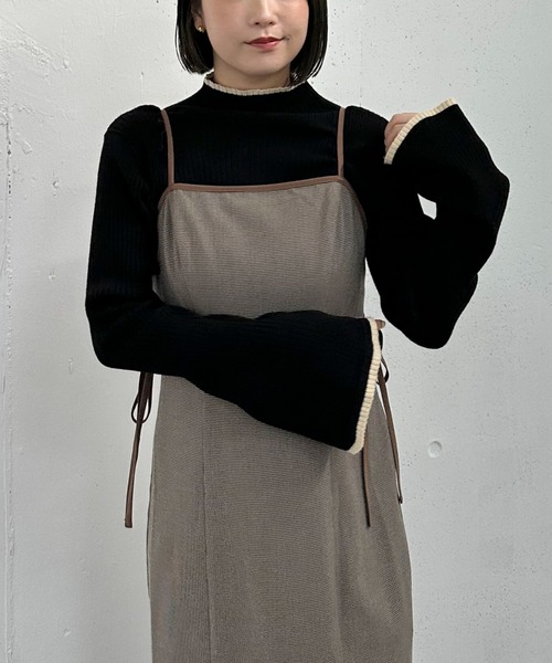 archives（アルシーヴ）の「’パイピングマーメイドキャミワンピース’（ワンピース・レディース・ブラック/モカ/ブラウン・MEDIUM）」の7枚目の写真