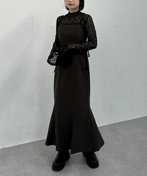 archives（アルシーヴ）の「’パイピングマーメイドキャミワンピース’（ワンピース・レディース・ブラック/モカ/ブラウン・MEDIUM）」の19枚目の写真