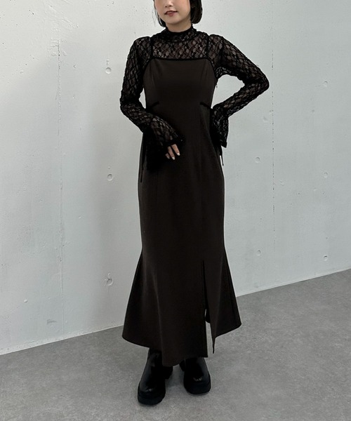 archives（アルシーヴ）の「’パイピングマーメイドキャミワンピース’（ワンピース・レディース・ブラック/モカ/ブラウン・MEDIUM）」の20枚目の写真