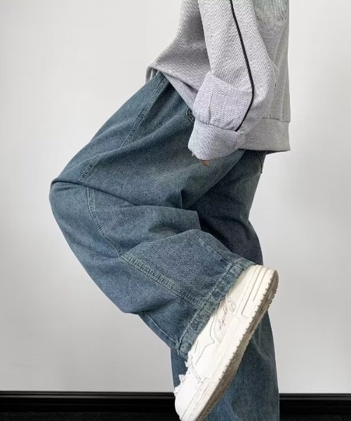link lot(リンクロット)の「ルーズシルエットカーブデニムイージーパンツ(デニムパンツ・メンズ・ブラック/ブルー・M/L)」の16枚目の写真