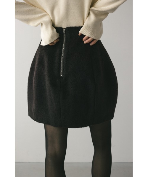 STYLEMIXER（スタイルミキサー）の「シャギーミニスカートパンツ（スカート・レディース・ベージュ/ダークブラウン・SMALL/MEDIUM）」の9枚目の写真