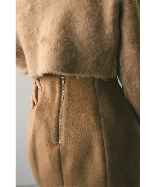 STYLEMIXER（スタイルミキサー）の「シャギーミニスカートパンツ（スカート・レディース・ベージュ/ダークブラウン・SMALL/MEDIUM）」の21枚目の写真