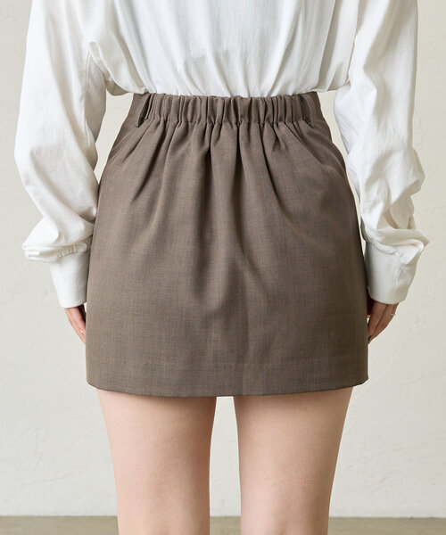 mline（エムライン）の「[mline]スクエアミニスカパン（スカート・レディース・ブラウン/グレー・1/2）」の9枚目の写真
