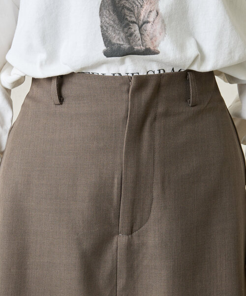 mline（エムライン）の「[mline]スクエアミニスカパン（スカート・レディース・ブラウン/グレー・1/2）」の10枚目の写真