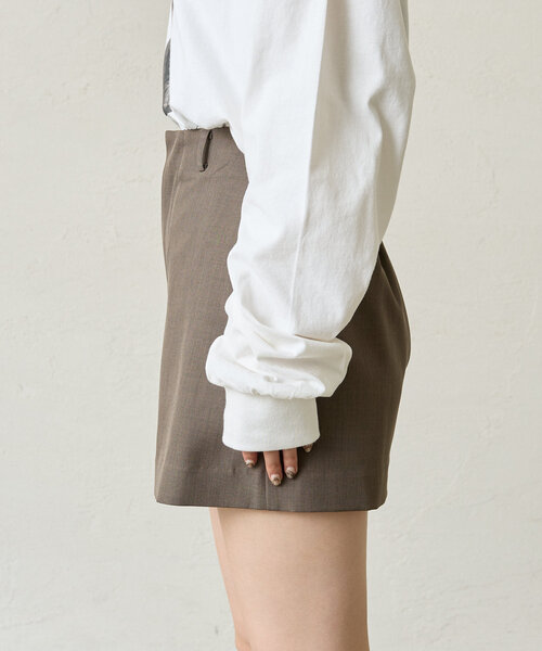 mline（エムライン）の「[mline]スクエアミニスカパン（スカート・レディース・ブラウン/グレー・1/2）」の12枚目の写真