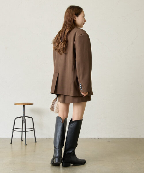 mline（エムライン）の「[mline]スクエアミニスカパン（スカート・レディース・ブラウン/グレー・1/2）」の20枚目の写真