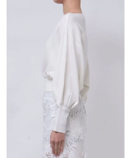 MERCURYDUO（マーキュリーデュオ）の「ドルマンスリーブニット（ニット/セーター・レディース・ライトグレー/オフホワイト/ブラック・FREE）」の15枚目の写真