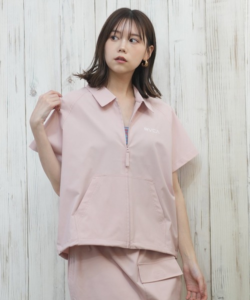 tシャツ RVCA/ルーカ 機能半袖シャツ/ラッシュガード/水陸両用/UVケア/ジップアップ BF043-853 レディース RVCA ルーカ ラッシュガード レディース 半袖 シャツ ジップ