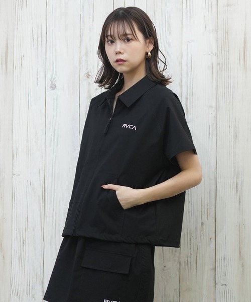 tシャツ RVCA/ルーカ 機能半袖シャツ/ラッシュガード/水陸両用/UVケア/ジップアップ BF043-853 レディース RVCA ルーカ ラッシュガード レディース 半袖 シャツ ジップ