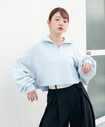 ハーフZIPリメイクスウェット