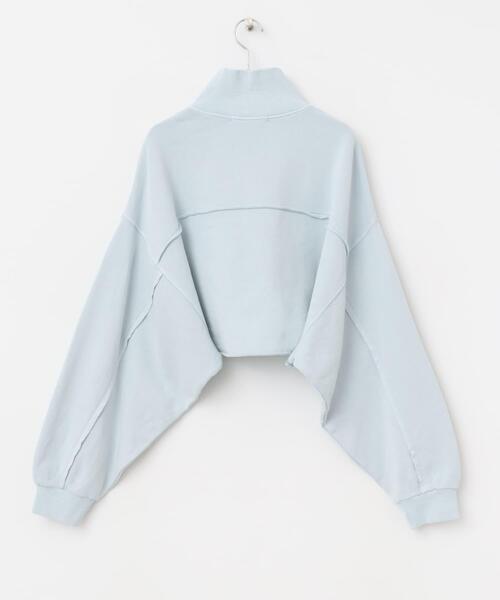 KBF（ケイビーエフ）の「ハーフZIPリメイクスウェット（スウェット・レディース・ブラウン/アイボリー/ライトブルー・ONE）」の19枚目の写真