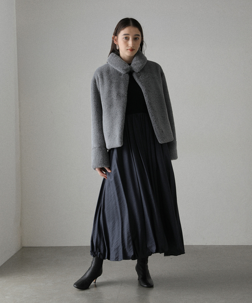 La TOTALITE(ラトータリテ)の「チンツーバルーンワンピース(ワンピース・レディース・ブラック/ネイビー・36/38)」の9枚目の写真