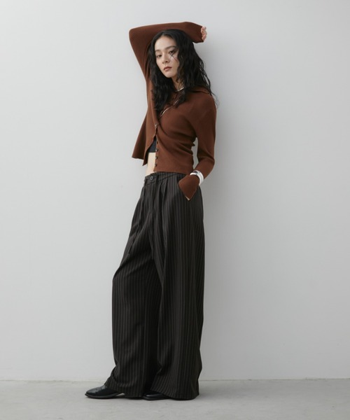 Aunt Marie's（アントマリーズ）の「2WAYハイネックリブニット（ニット/セーター・レディース・ブラック/アイボリー/ライトグレー/イエロー/ブラウン/レッド/グレイッシュベージュ・FREE）」の21枚目の写真