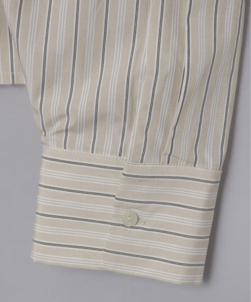Olu.（オルドット）の「2wayストライプショルダースリットシャツ（シャツ/ブラウス・レディース・ベージュ/ライトブルー・FREE）」の12枚目の写真