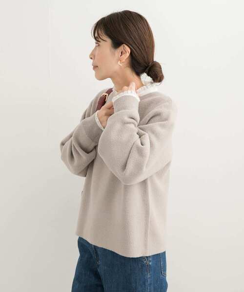 URBAN RESEARCH DOORS（アーバンリサーチドアーズ）の「ミニシャギーニット（ニット/セーター・レディース・ピンク/ベージュ系その他/ブラック・MEDIUM）」の21枚目の写真