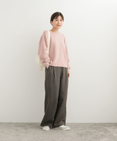 URBAN RESEARCH DOORS（アーバンリサーチドアーズ）の「ミニシャギーニット（ニット/セーター・レディース・ピンク/ベージュ系その他/ブラック・MEDIUM）」の4枚目の写真