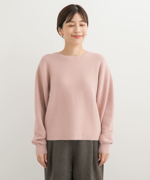 URBAN RESEARCH DOORS（アーバンリサーチドアーズ）の「ミニシャギーニット（ニット/セーター・レディース・ピンク/ベージュ系その他/ブラック・MEDIUM）」の5枚目の写真