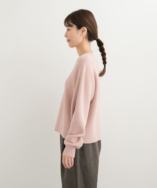 URBAN RESEARCH DOORS（アーバンリサーチドアーズ）の「ミニシャギーニット（ニット/セーター・レディース・ピンク/ベージュ系その他/ブラック・MEDIUM）」の6枚目の写真