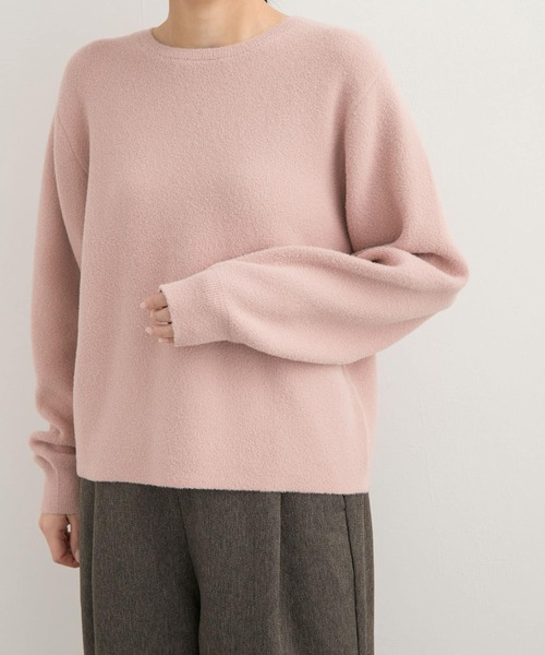 URBAN RESEARCH DOORS（アーバンリサーチドアーズ）の「ミニシャギーニット（ニット/セーター・レディース・ピンク/ベージュ系その他/ブラック・MEDIUM）」の9枚目の写真