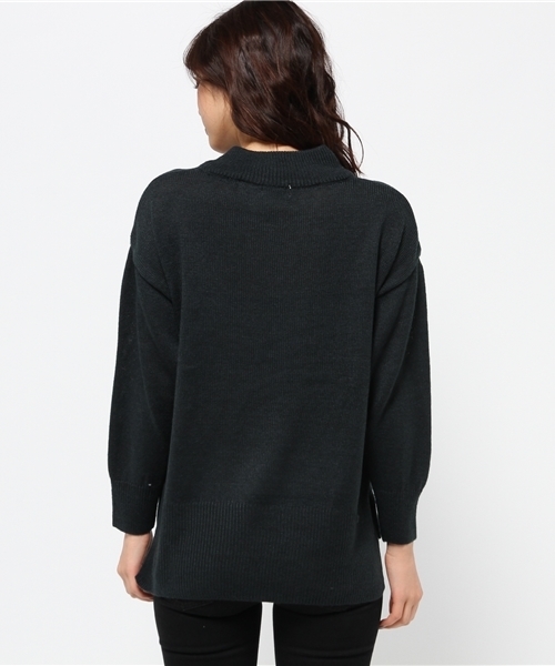 earth music&ecology（アースミュージックアンドエコロジー）の「ゆるＶニットプルオーバー（ニット/セーター・レディース・ネイビー/ワインレッド/モスグリーン/杢グレー・FREE）」の7枚目の写真