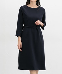 Honeys | ８分袖ベルト付ワンピース(ワンピース)