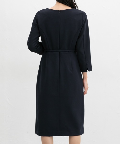 セール】8分袖ベルト付ワンピース（ワンピース）｜Honeys（ハニーズ