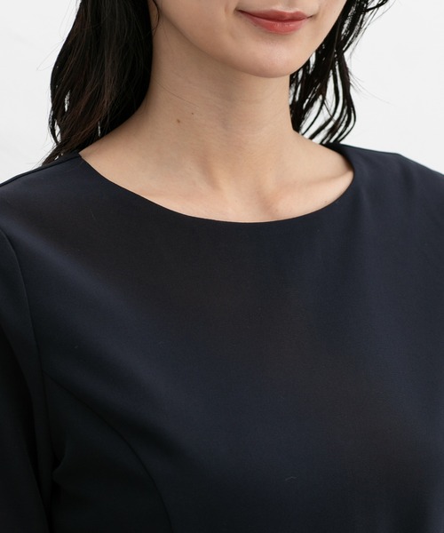 Honeys（ハニーズ）の「８分袖ベルト付ワンピース（ワンピース・レディース・ネイビー/ブラック・LL/L/S/M/3L）」の15枚目の写真