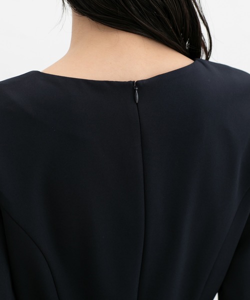 Honeys（ハニーズ）の「８分袖ベルト付ワンピース（ワンピース・レディース・ネイビー/ブラック・LL/L/S/M/3L）」の16枚目の写真