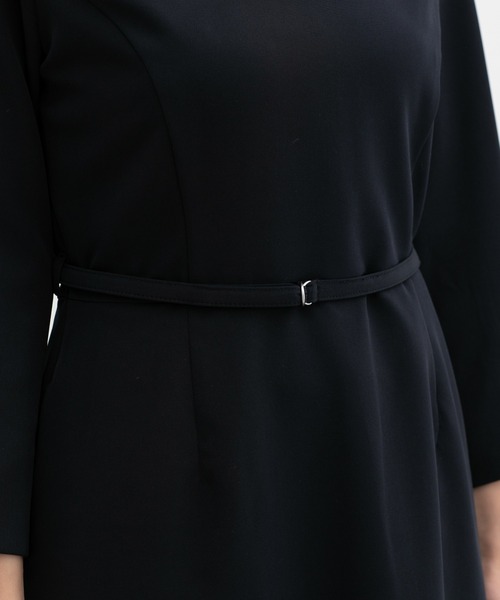 Honeys（ハニーズ）の「８分袖ベルト付ワンピース（ワンピース・レディース・ネイビー/ブラック・LL/L/S/M/3L）」の17枚目の写真