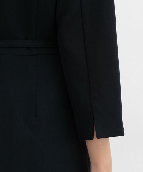 Honeys（ハニーズ）の「８分袖ベルト付ワンピース（ワンピース・レディース・ネイビー/ブラック・LL/L/S/M/3L）」の18枚目の写真