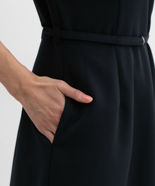 Honeys（ハニーズ）の「８分袖ベルト付ワンピース（ワンピース・レディース・ネイビー/ブラック・LL/L/S/M/3L）」の19枚目の写真