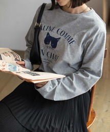 NAVY | NAVY 猫プリント長袖Tシャツ(Tシャツ/カットソー)