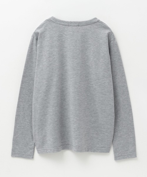 NAVY（ネイビー）の「NAVY 猫プリント長袖Tシャツ（Tシャツ/カットソー・レディース・グレイッシュベージュ/杢グレー/ホワイト・M/L）」の22枚目の写真