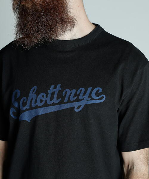 Schott(ショット)の「Schott/ショット/T-SHIRT SCRIPT LOGO/スクリプトロゴ Tシャツ(Tシャツ/カットソー・メンズ・ブラック/ホワイト/ネイビー・2XL/XL/L/M)」の22枚目の写真