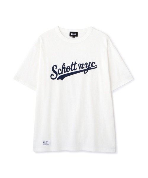 Schott(ショット)の「Schott/ショット/T-SHIRT SCRIPT LOGO/スクリプトロゴ Tシャツ(Tシャツ/カットソー・メンズ・ブラック/ホワイト/ネイビー・2XL/XL/L/M)」の12枚目の写真