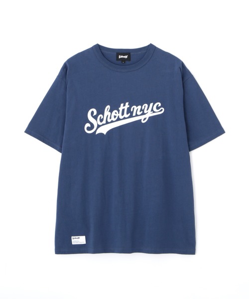 Schott(ショット)の「Schott/ショット/T-SHIRT SCRIPT LOGO/スクリプトロゴ Tシャツ(Tシャツ/カットソー・メンズ・ブラック/ホワイト/ネイビー・2XL/XL/L/M)」の16枚目の写真