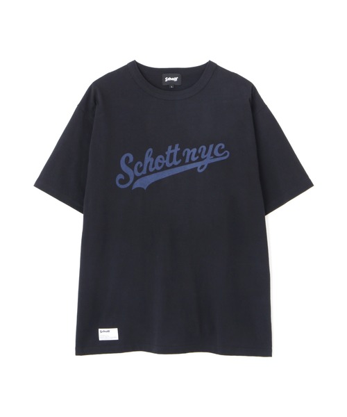 Schott(ショット)の「Schott/ショット/T-SHIRT SCRIPT LOGO/スクリプトロゴ Tシャツ(Tシャツ/カットソー・メンズ・ブラック/ホワイト/ネイビー・2XL/XL/L/M)」の14枚目の写真