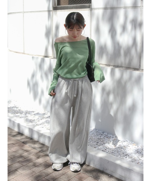 Ungrid（アングリッド）の「シアールーズカラーニット（ニット/セーター・レディース・イエロー/オレンジ/グリーン/パープル・FREE）」の6枚目の写真