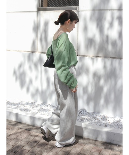 Ungrid（アングリッド）の「シアールーズカラーニット（ニット/セーター・レディース・イエロー/オレンジ/グリーン/パープル・FREE）」の8枚目の写真