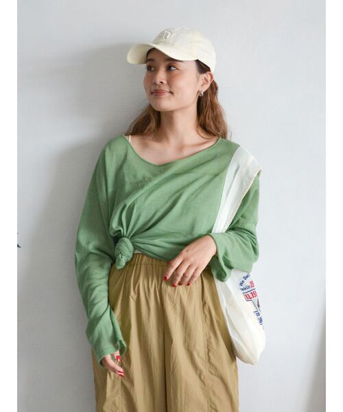 Ungrid（アングリッド）の「シアールーズカラーニット（ニット/セーター・レディース・イエロー/オレンジ/グリーン/パープル・FREE）」の13枚目の写真