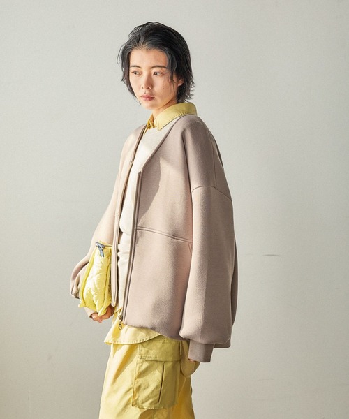 BAYFLOW（ベイフロー）の「[軽く柔らかな着心地]スポンディッシュジップブルゾン（ブルゾン・レディース・ネイビー/グレイッシュベージュ/モカ・SMALL/MEDIUM）」の10枚目の写真