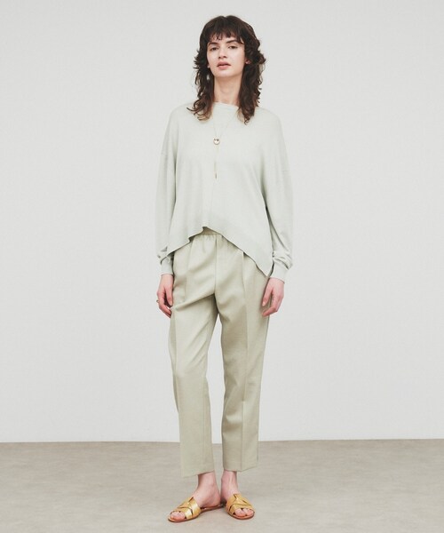 cloenc（クロエンス）の「【セットアップ／手洗い可】イージータックテーパードパンツ（その他パンツ・レディース・ブラック/ブラウン/ピンク/ライトグリーン・02/03/01）」の3枚目の写真