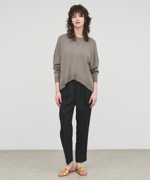 【セットアップ/手洗い可】イージータックテーパードパンツ