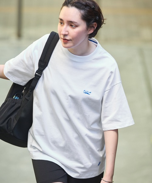 JACK PURCELL(ジャックパーセル)の「CONVERSE JACK PURCELL/コンバース ジャック パーセル ポイントロゴ刺繍/グラフィックプリント 半袖Tシャツ(Tシャツ/カットソー・メンズ・ブルー系/ブルー/オフホワイト/アッシュグレー/ホワイト系1/ホワイト系・L/M)」の3枚目の写真